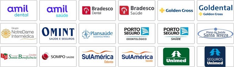 amil, bradesco, goldencross, omint, plansaúde, portoseguro, unimed seguros, unimed operadora, santa tereza, saude beneficenica portuguesa, sompo seguros, sul america, notredame intermedica